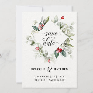 Soft Winter Berry Christmas   FOTO Save The Date