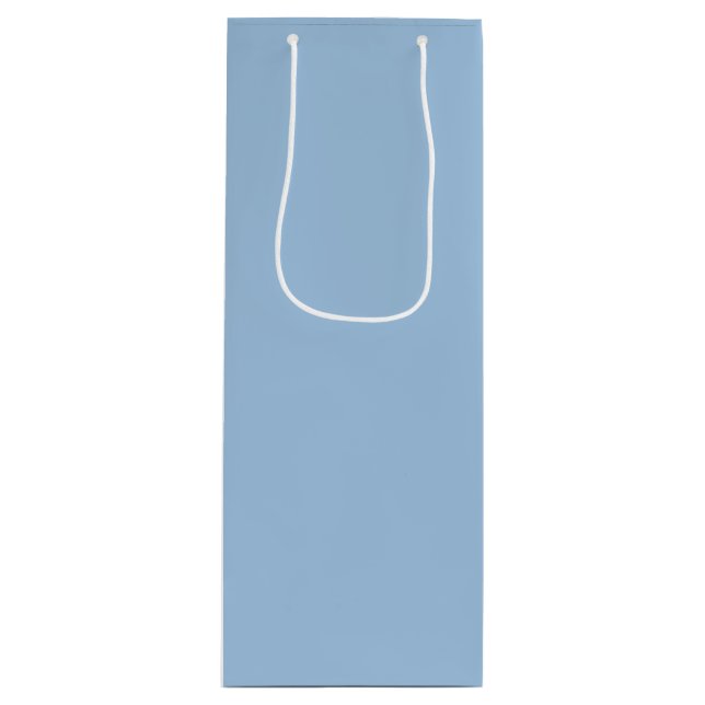 Soft Winter Blue Solid Geschenktüte Für Weinflaschen (Vorderseite)