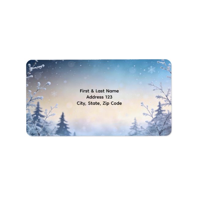 Soft Winter Daydream Address Adressaufkleber (Vorne)