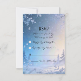 Soft Winter Daydream RSVP Cards Karte