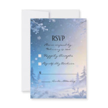 Soft Winter Daydream RSVP-Karten