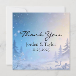 Soft Winter Daydream Thank You Cards Dankeskarte