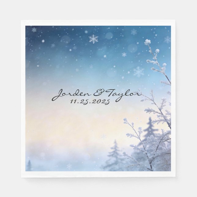 Soft Winter Daydream Wedding Napkins Serviette (Vorderseite)