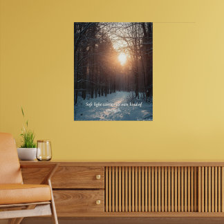 Soft Winter Light – Minimalist Calm Art Print Poster