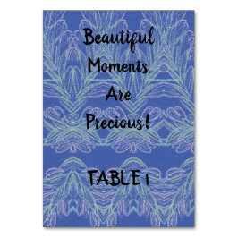 Soft Wirbel Blau Schöne Momente Tischnummer