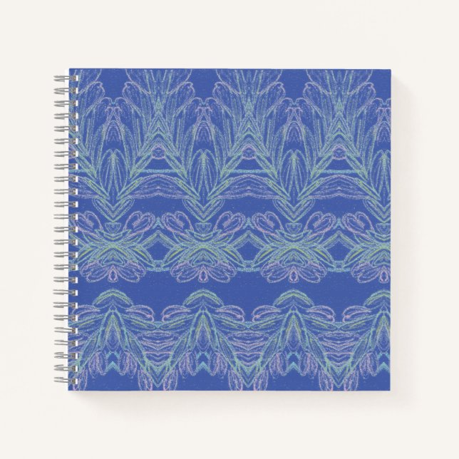 Soft Wirbel Blue Notebook Notizbuch (Vorderseite)