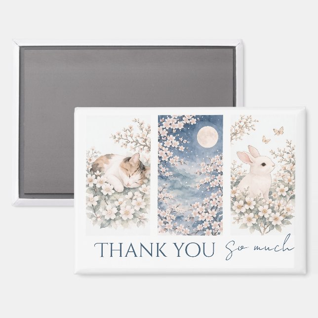 Soft Woodland Animals Magnet (Vorderseite/Rückseite)