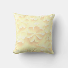 Soft Yellow Floral Dream Throw Pillow Kissen