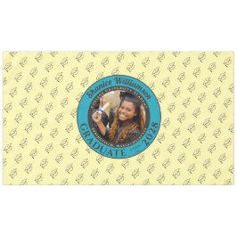 Soft Yellow Modern Graduation Photo Cap Pattern Tischdecke