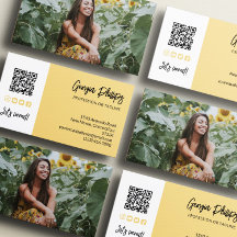 Soft Yellow QR Code Foto Social Media Icons