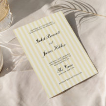 Soft Yellow Streifen Hochzeit