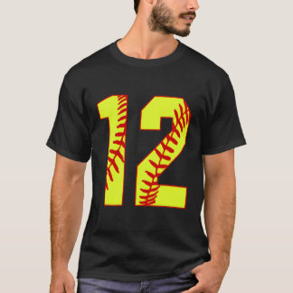 Softball 12 Fast Pitch Liebe Softball Mama Favorit T-Shirt