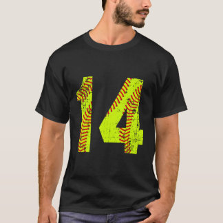 Softball 14 Jersey-Nummer T-Shirt
