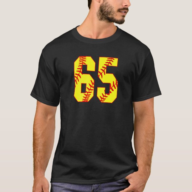 Softball 65 Fast Pitch Liebe Softball Mama Favorit T-Shirt (Vorderseite)