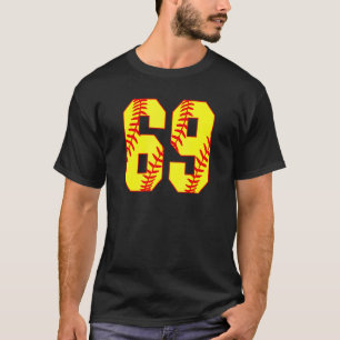 Softball 69 Fast Pitch Liebe Softball Mama Favorit T-Shirt