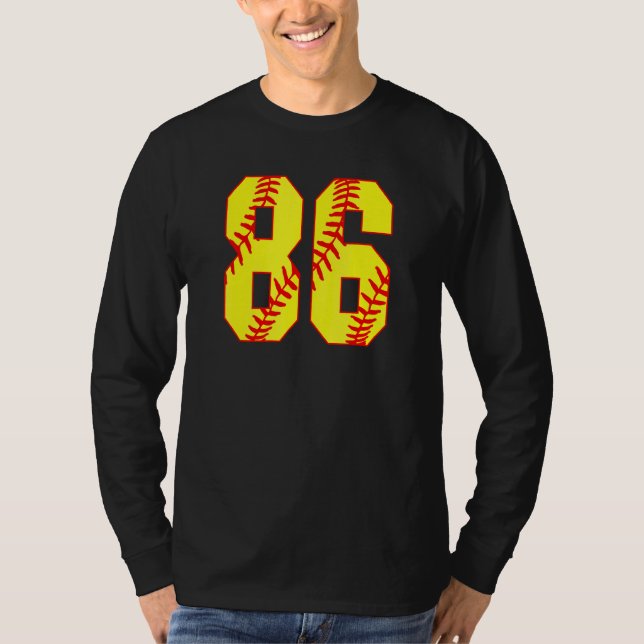 Softball 86 Fast Pitch Liebe Softball Mama Favorit T-Shirt (Vorderseite)