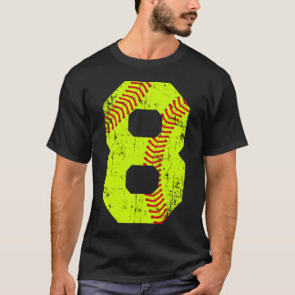 Softball 8 Jersey-Nummer T-Shirt