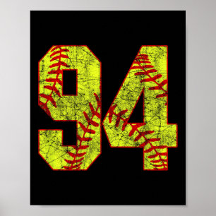 Softball #94 Fastpitch Softball Mutter Nummer 94 S Poster