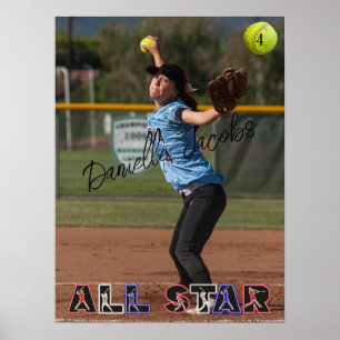 Softball All Star ersetzen Foto Poster