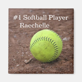 Softball am Boden Magnet