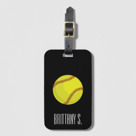 Softball-Art-individueller Name Gepäckanhänger