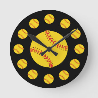 Softball-Atom-Uhr Runde Wanduhr