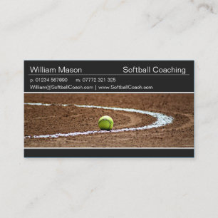 Softball auf einem Softballfeld Foto Visitenkarte