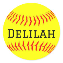 Softball-Aufkleber mit Namensanpassung