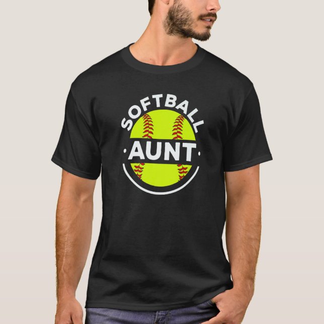 Softball Aunt Softball Player Pitcher Catcher Spor T-Shirt (Vorderseite)