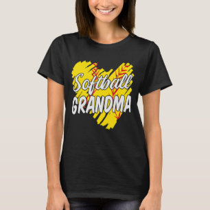 Softball Ball Heart Großmutter Muttertag Niedlich T-Shirt