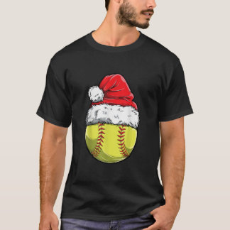 Softball Ball Weihnachtsmädchen Funny Xmas Hat T-Shirt
