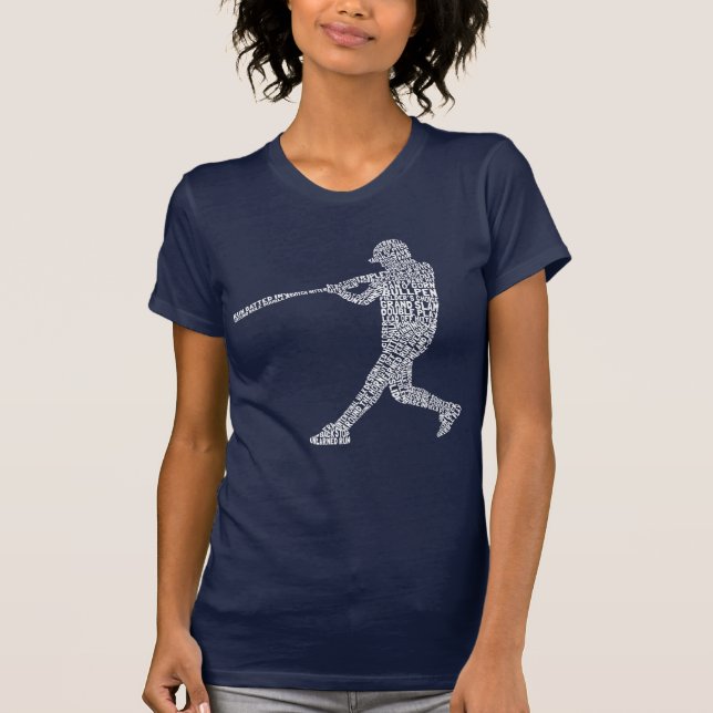 Softball Baseball Player Art T-Shirt (Vorderseite)