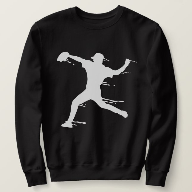 Softball-Baseball-Spieler Sweatshirt (Design vorne)