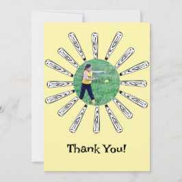 Softball Bat Blume Danke Karte