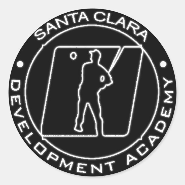 Softball-Battkleber Runder Aufkleber (Vorderseite)