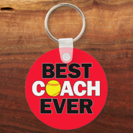 Softball BEST COACH JE Custom Team Color Sports Schlüsselanhänger