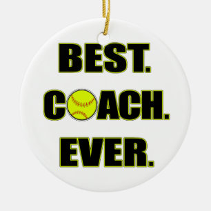 Softball-bester Trainer überhaupt Keramik Ornament