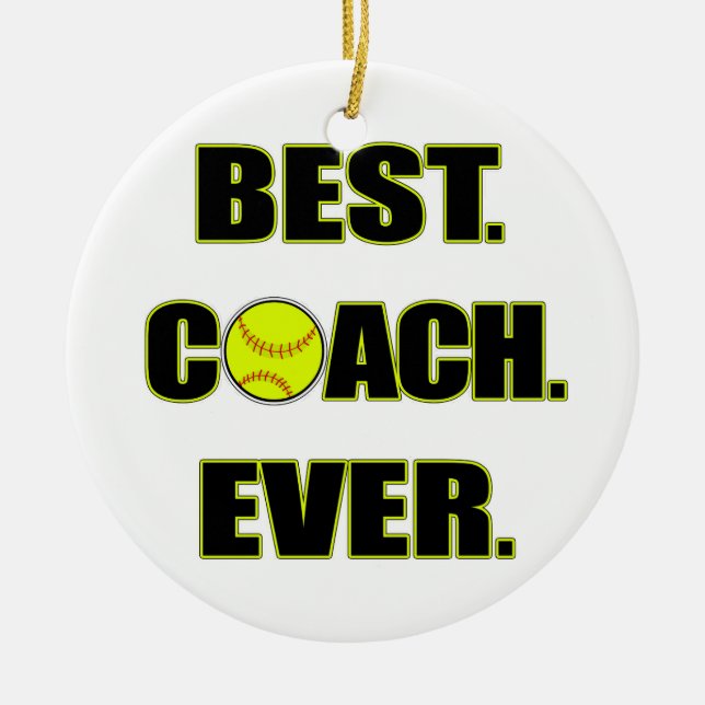 Softball-bester Trainer überhaupt Keramik Ornament (Vorne)