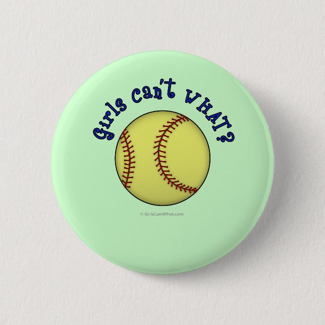 Softball-blau Button (Vorderseite)
