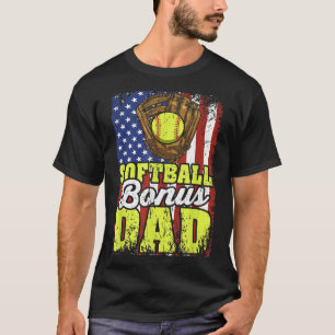 Softball Bonus Papa Baseball Papa Softball-Spieler T-Shirt