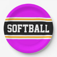 SOFTBALL Bright Pink Black Orange Racing Streifen