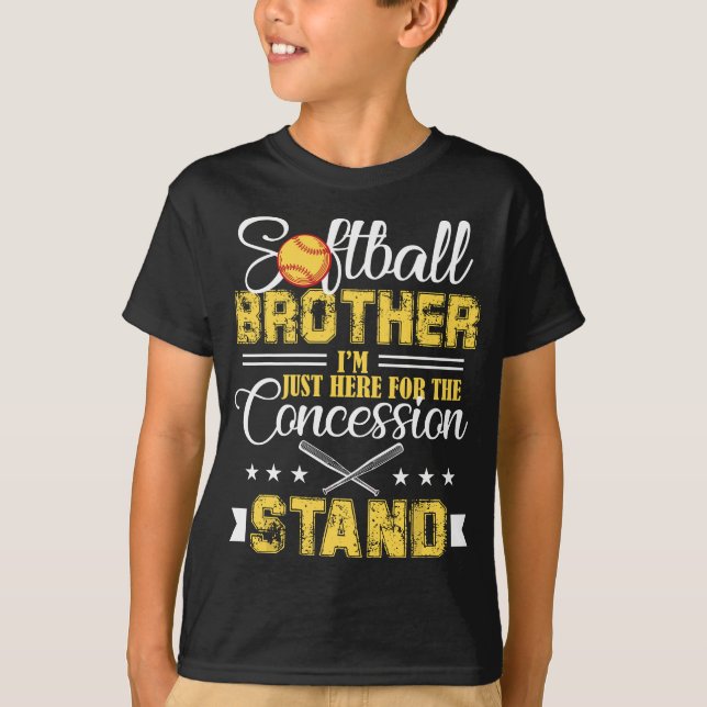 Softball Brother bin ich nur für die Konzession hi T-Shirt (Vorderseite)