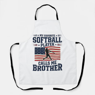 Softball-Bruder-patriotisches-vintage-graviertes-S Schürze
