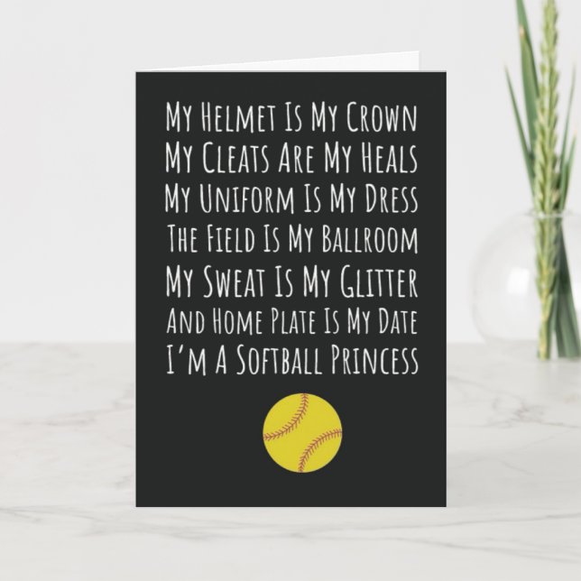 Softball Cards Sport Batter Trending Athletic Kind Karte (Vorderseite)