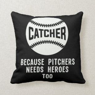 Softball Catcher Kids Funny Baseball Player Joke Kissen