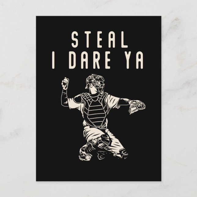 Softball Catcher Kids Funny Baseball Player Spaß Postkarte (Vorderseite)