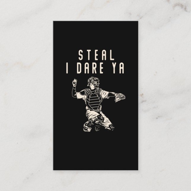 Softball Catcher Kids Funny Baseball Player Spaß Visitenkarte (Vorderseite)