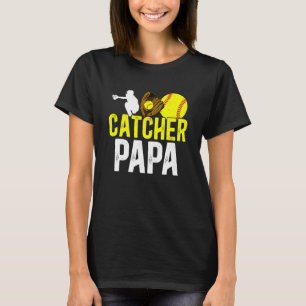 Softball Catcher Papa Stolz Papa einer Softball-Ka T-Shirt