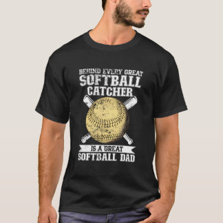 Softball Catcher Vater Pitcher Fastpech Coach Fazi T-Shirt