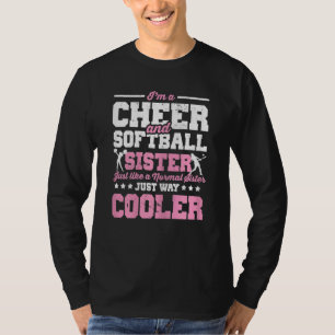 Softball Cheer Graphics Women Schwestern Cheerlead T-Shirt